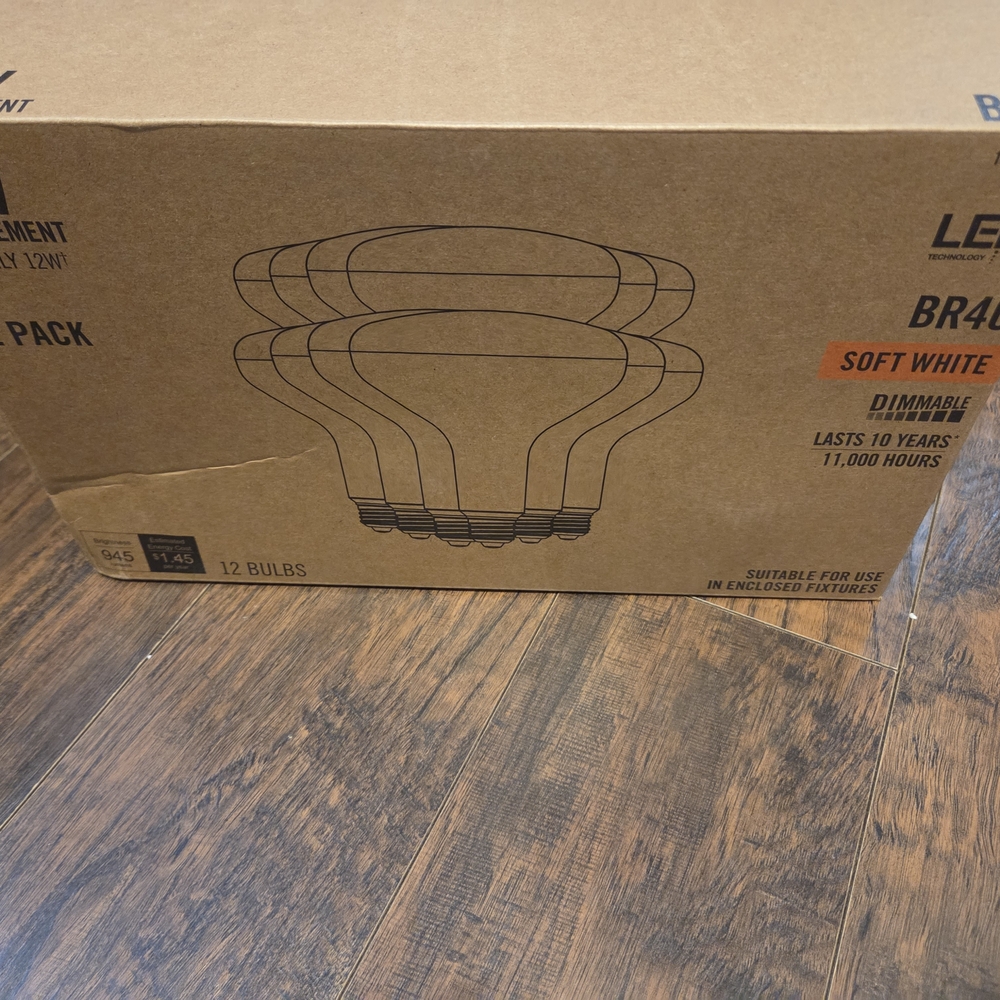 75-Watt Equivalent BR40 Dimmable LED Light Bulb Soft White (12-Pack)